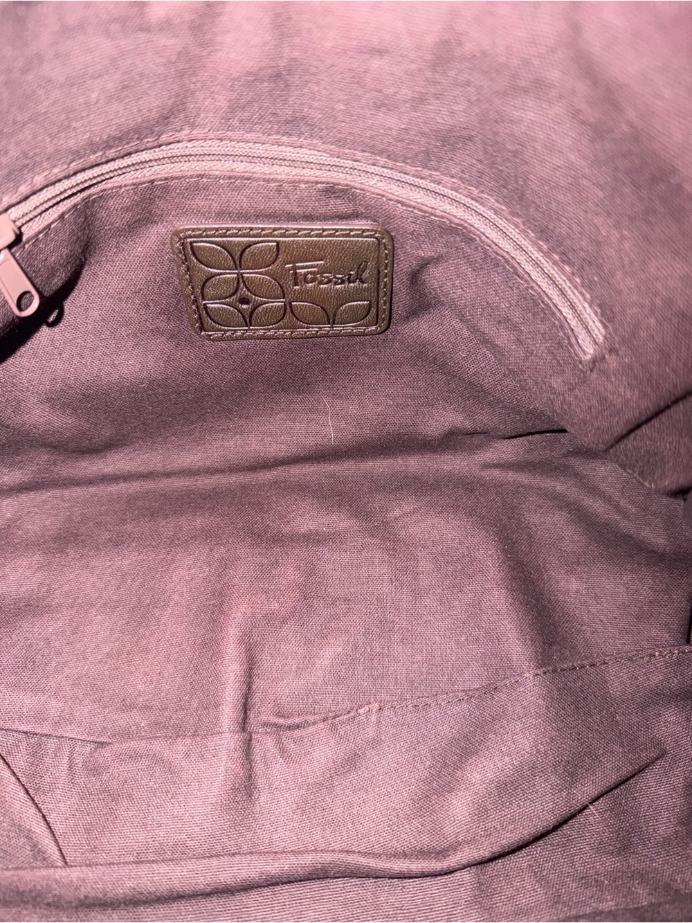 Vintage Fossil Brown Shoulder Bag Classic Everyday Purse - Picture 12 of 16